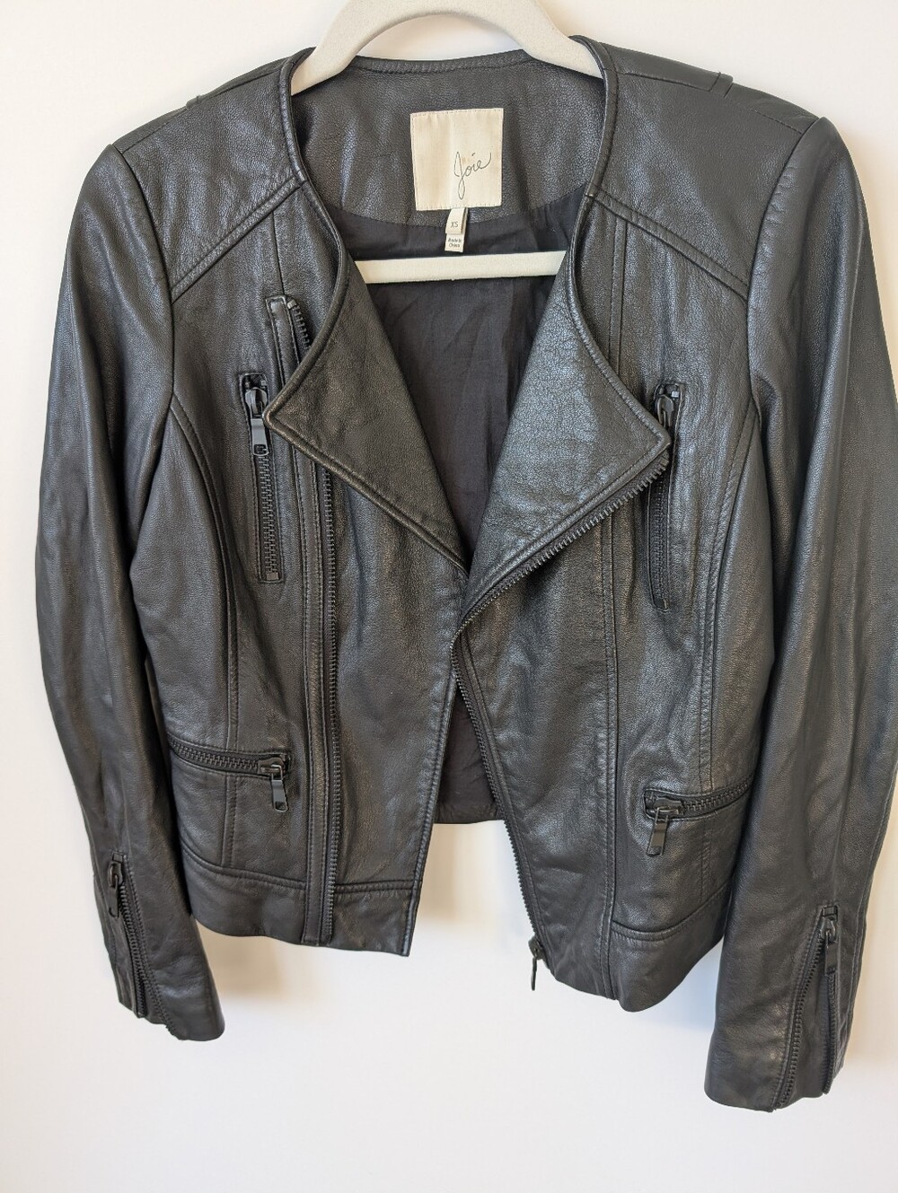 Joie Black Genuine Lambskin Leather Moto Jacket 🖤✨